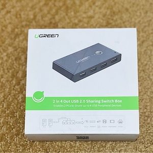 UGREEN 2 in 4 Out USB 2.0 Sharing Switch Box